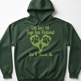 Pickleball Gildan Fleece Hoodie, Life Isn't All Dogs And Pickleball But It Should Be, Court Pullover thumbnail 5