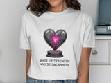 Cancer fighting t-shirt, Strength TShirt, Stubbornness Shirt, Heart Design, Fighter Tee, Cancer Awareness, Support Gift, Survivor Shirt thumbnail 6