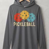 Pickleball Sport-Tek Performance Hood, Pickleball Tri-Color Vintage Balls Graphic, Lightweight Hoodie thumbnail 5