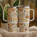 Digital Food Pattern, Digital Breakfast Pattern, Cute Food Illustration, Digital Seamless Pattern, Food Clipart, Digital Bundle Pattern thumbnail 11