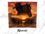 The Sunset Trail Cowboy Tumbler Wrap PNG | Western Horse Sublimation Design  thumbnail 5