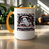 Halloween Mug, Ghost Nail Art, Fab Boolous Nails Mug, Spooky Season Mug, Nail Polish, Halloween Gift, Manicure Mug, Ghost Mug, Bat Mug thumbnail 9