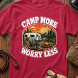 Retro Camp More Worry Less T-Shirt thumbnail 4