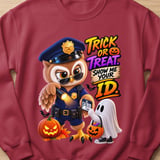 Trick Or Treat Officer Hoot the Owl Sweatshirt thumbnail 5