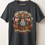 Fuel Tank Love Machine T-Shirt | Funny Beer Belly Humor Dad Shirt | Bearded Biker Husband Gift | Valentine's Day Fathers Day Tee for Him thumbnail 6