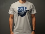 F35 Lightning II Fighter Jet T-Shirt, Military Aviation Stealth Graphic Tee, Air Force Pilot Squadron Shirt, Aviator Gift for Him thumbnail 7