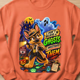 Halloween Ghosts Detective Chase Dog Sweatshirt thumbnail 4