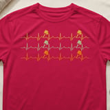Pickleball Sport-Tek Performance Tee, Pickleball Paddle Heartbeat Pulse Lifeline Graphic, Court Apparel thumbnail 6