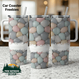 Pastel Pebble Pattern, 40oz Tumbler Sublimation Wrap, Seamless Distressed Tapered Design, Digital Download thumbnail 1