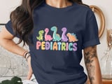 Pediatrics Dinosaurs Nurse T-Shirt: Cute Peds Crew Appreciation Tee thumbnail 10