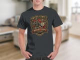 United States Marine Corps T-Shirt | USMC Veteran Emblem Tee | Patriotic Military Gift for Him | Semper Fidelis Apparel thumbnail 3