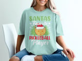 Pickleball Comfort Colors Shirt, Santas Favorite Pickleball Player, Festive Holiday Vintage Graphic Tee thumbnail 12