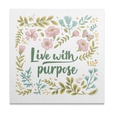 Live with Purpose Canvas Wrap, Floral Wall Art, Motivational Quote Decor, Inspirational Canvas, Butterfly and Flower Print thumbnail 8