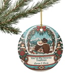 Western Couple Christmas Ornament, Personalized Country Snow Globe Keepsake, Rustic Holiday Tree Decor, Romantic Cowboy Gift for Her or Him thumbnail 7