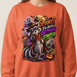Randy the Raccoon Spooky Halloween Sweatshirt thumbnail 17