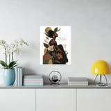 Black Woman Wall Art Poster, Still Becoming Botanical Framed Poster, Afrocentric Self Love Print, Neutral Boho Affirmation Decor thumbnail 9
