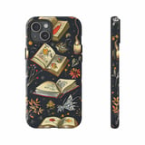 Floral Book iPhone Case: Dark Academia, Butterfly, Botanical Pattern thumbnail 3
