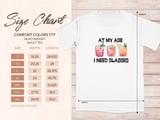 At My Age I Need Glasses T-Shirt, Funny Cocktail Tee, Sarcastic Drinking Shirt, Watercolor Drinks Graphic, Birthday Gift for Her Friend thumbnail 7