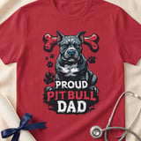 Proud Pitbull Dad Tee | Pit Bull Dad Shirt | Pittie Dad Gift | Dog Dad Shirt thumbnail 14