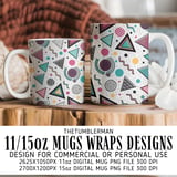 Retro Pop Geometric Digital Design Size Bundle Png thumbnail 4