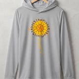 Pickleball Sport-Tek Performance Hood, pickleball Sunflower Design, Lightweight Hoodie for Sun Defense and Court Warm-Ups thumbnail 6
