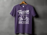 Freedom Is Riding a Bicycle | Tandem Bike T-Shirt thumbnail 5