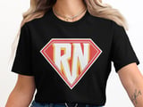 RN Superhero Registered Nurse Red Diamond T-Shirt thumbnail 8