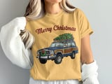 Merry Christmas Wagoneer Xmas Tree Sweatshirt, Vintage Car Print, Holiday Vehicle Art, Gift for Car Lovers, Christmas Decor thumbnail 6