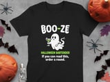 Boo-ze Halloween Bartender Tee thumbnail 1