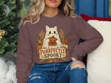 Purrfectly Spooky Ghost Cat Tee or Sweatshirt thumbnail 10