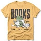 Books & Coffee Frog Tee thumbnail 4