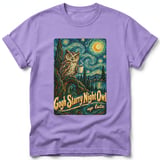 Gogh Starry Night Owl ~ Comfort Colors Premium Tee thumbnail 6
