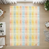 Watercolor Plaid Throw Blanket: Soft, Lightweight, Home Decor, Matching Pillows thumbnail 7