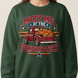 Meet Me At The Pumpkin Patch Sweatshirt, Retro Fall Truck Hoodie, Vintage Autumn Graphic Tote Bag, Cozy Country Farmhouse Fall Outfit thumbnail 5