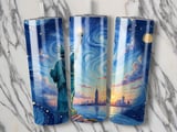 Statue of Liberty 20oz Tumbler Wrap, Seamless, Full Wrap, Digital Download, Commercial License PNG thumbnail 2