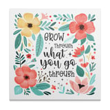 Grow Through What You Go Through Canvas Wrap, Floral Art, Inspirational Quote Art, Motivational Wall Decor, Positive Affirmation Gift thumbnail 8