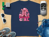 Pink Cowgirl Birthday Girl Tee thumbnail 1