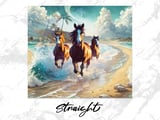 Beach Horses Tumbler Wrap, 20oz Tumbler Design, Seamless Tumbler PNG, Horse Lover Gift, Tropical Beach Tumbler, Horse Tumbler Wrap thumbnail 4