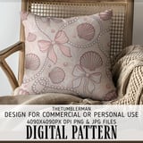Blush Pearl & Seashell Digital Motif Size Bundle Png thumbnail 5