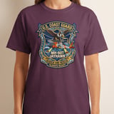 US Coast Guard MH-60T Jayhawk T-Shirt, Military Aviation Search and Rescue Graphic Tee, Veteran Helicopter Pilot Gift, Patriotic Mens Shirt thumbnail 2
