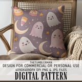 Whimsical Ghost & Candy Corn Digital Design Size Bundle Png thumbnail 5