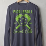 Pickleball Sport-Tek Long Sleeve Tee, Pickleball Est. 1984 Social Club, UV Sun Shield Shirt thumbnail 5