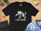 I Eat Rebar absurd brain rot Cat Tee thumbnail 1