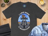 I Love Dogs And Motorcycles T-Shirt, Biker Dog Lover Tee, Funny Motorcycle Rider Shirt, Cute Dog Owner enthusiast Top thumbnail 2