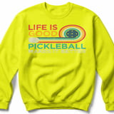 Pickleball Gildan Crewneck Sweatshirt, Life Is Good Pickleball Makes It Better, Cozy Court Warm Up Fleece thumbnail 10