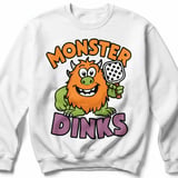 Pickleball Gildan Crewneck Sweatshirt, Monster Dinks, Court Warm Up thumbnail 2