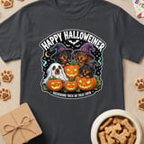 Happy Halloweiner Dachshund Crew T-Shirt thumbnail 1