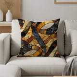 African Mosaic Art Decorative Pillow thumbnail 3