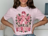 She Is Strong Faux Patchwork Tee thumbnail 7