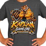 Kaplan Tiger Game On Youth Gaming T-Shirt, Boys Girls Gamer Tee, Orange Tiger Graphic Shirt, Pixo League thumbnail 10